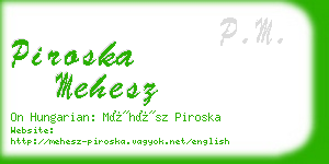 piroska mehesz business card